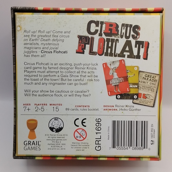 Circus Flohcati 2016 Card Game 2nd Edition COMPLETE RARE COLLECTIBLE - Picture 2 of 16